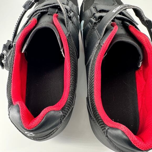 Peloton Cycling Shoes Size 46 w/ Look Delta Cleats Black Red Indoor Bike main image 5